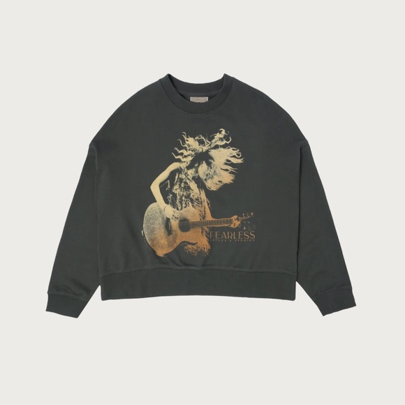 Taylor Swift “With You I’d Dance” Boxy Pullover Sweatshirt Size Large in Gray - Picture 3 of 11